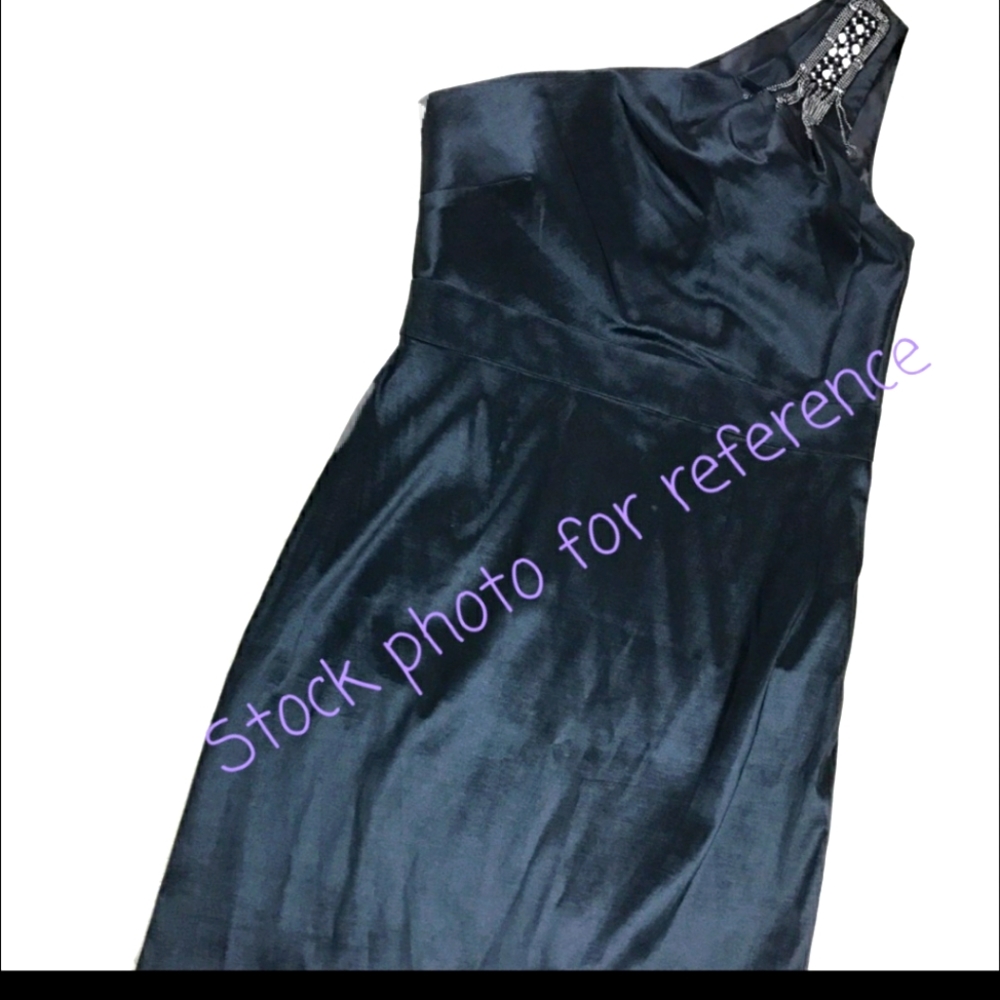 Emma & Michele One Shoulder Dress Metal Detail